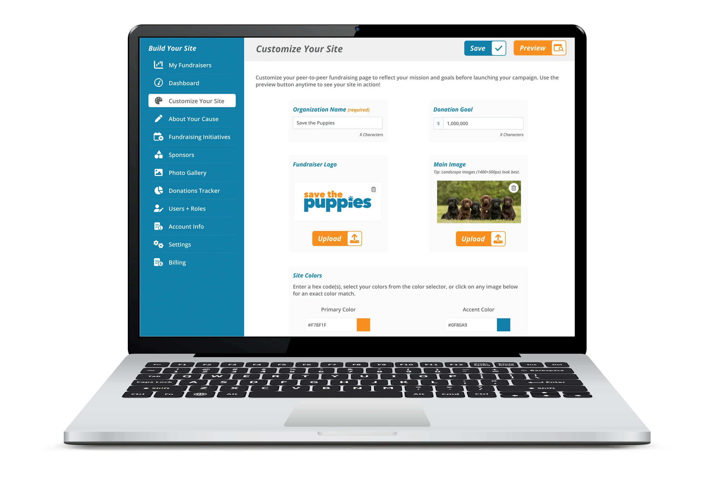 Peer-to-Peer Admin | Customize Your Fundraiser