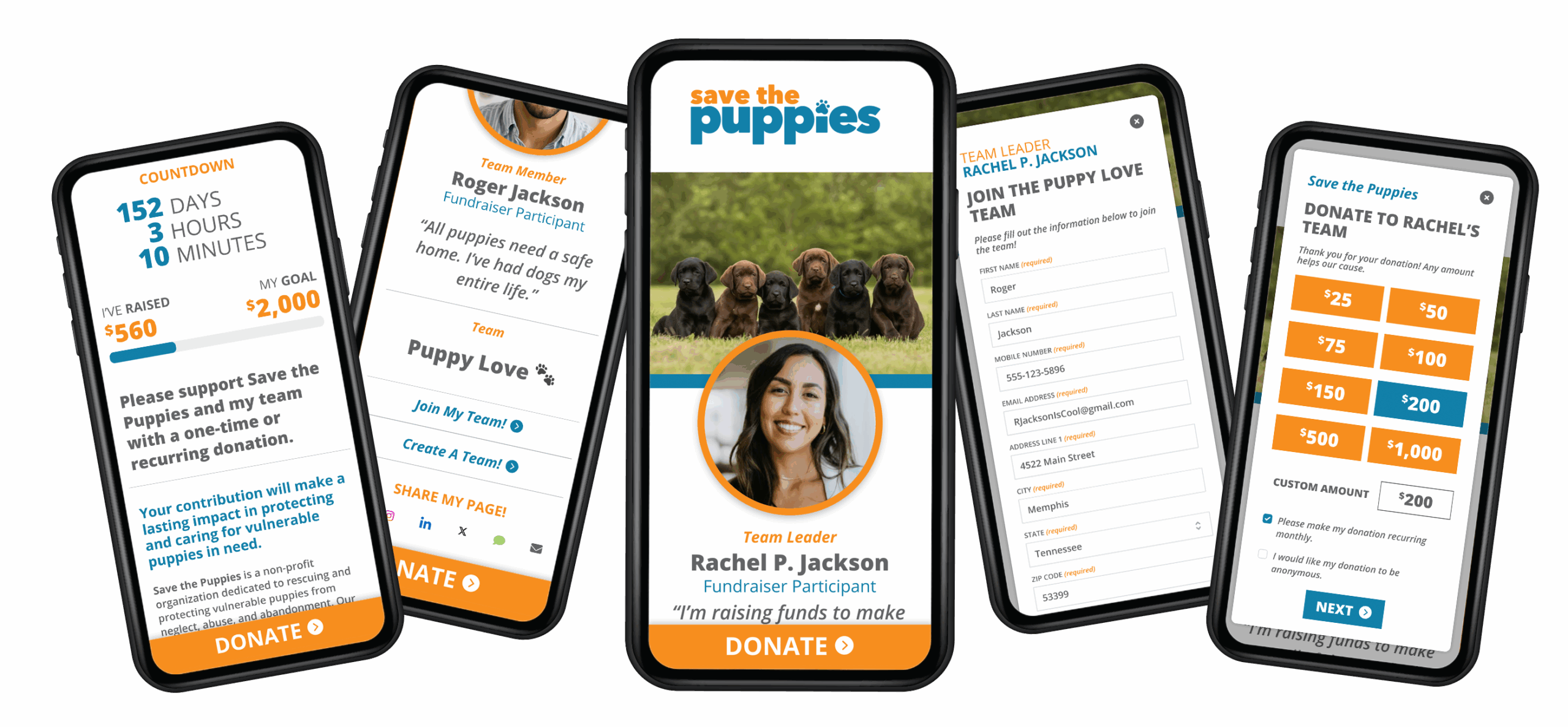 Peer-to-Peer Fundraising Mobile Site Peer-to-Peer Fundraising Mobile Site